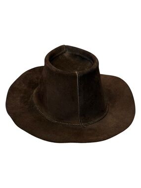 Vintage Skully’s By Henschel St. Louis Suede Leather Western Hat Brown XL USA